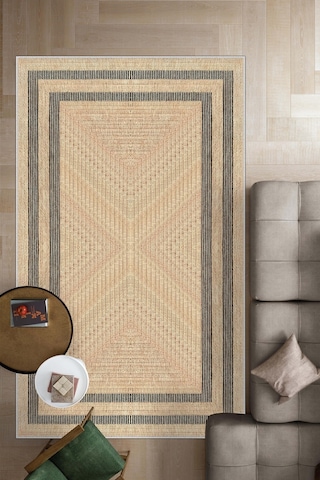 West Home Makinede Yıkanabilir Kaymaz Taban Leke Tutmaz Bej Salon Halısı Mutfak Halısı Ve Yolluk Wh 594 Beige Yolluk