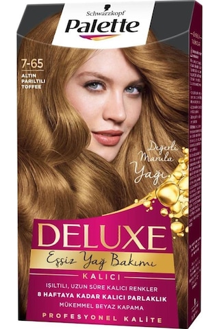 Palette Deluxe 7 - 65 Altın Parıltılı Toffee X 2 Adet Saç Boyası