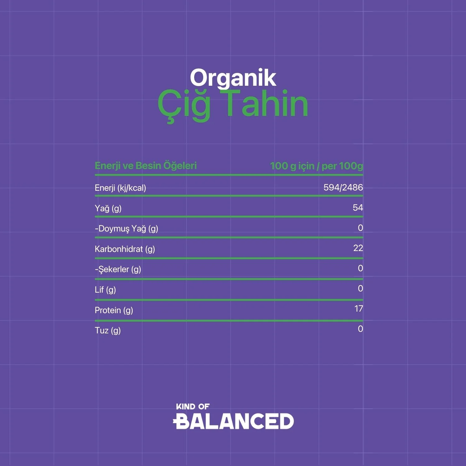 Organik Çiğ Tahin 500 Gr Organik Sertifikalı