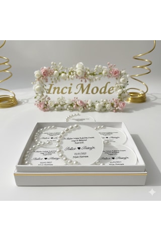 10 Adet Oval İncili Magnet Kişiye Özel Dügün,nişan,kına,6 Ay Kınası,söz Hediyesi Özel Gün İsimli Da