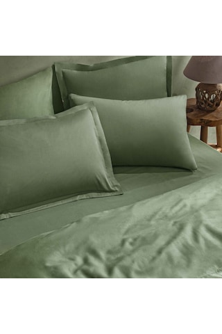 Linens Mix&match Pamuk Saten Çift Kişilik Lastikli Çarşaf Koyu Yeşil
