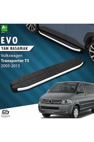 S-dizayn Vw Transporter T5 Kısa Şase Evo Aluminyum Yan Basamak 213 Cm 2003-2015