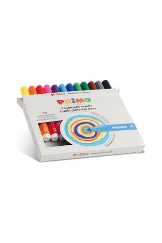 Primo Yıkanabilir Jumbo Keçeli Kalem 12 Li