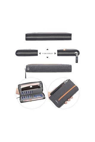 Zyzqstore Baellerry Kanvas Cüzdan Uzun Fermuarlı Vintage Çok Kartlı Debriyaj Erkek Kahve Kahverengi Kahverengi