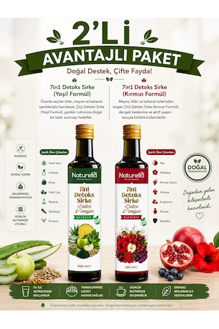 Naturella 7in 1 Green &red Mix Sirke 2'li Set