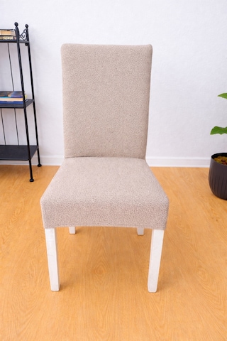 Sandalye Kılıfı Örtüsü Düz Klasik Model Sandalye Kılıfı Bohem Desen Düz Sandalye Kılıfı 1 Adet Vizon