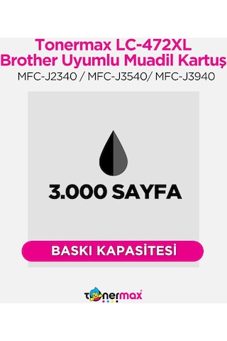 Brother Lc472xl Uyumlu Kartuş Siyah / Mfc-j2340 / Mfc-j3540/ Mfc-j3940