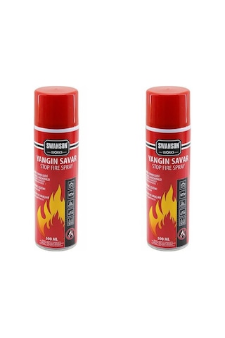 2 Adet Yangın Söndürücü - Yangın Savar Sprey 500ml + 500 Ml Ev - Ofis - Oto Araç Ateş Boğucu Köpük Tabaka Oluşturur Go53/03664