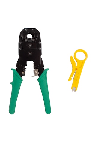 Rj11-rj9-rj45 3'lü Sıkma Pensesi, Rj45 100 Adet Konnektör Soket Set