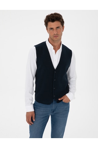 Pierre Cardin Erkek Lacivert Yelek Triko 50317313-vr033 Lacivert