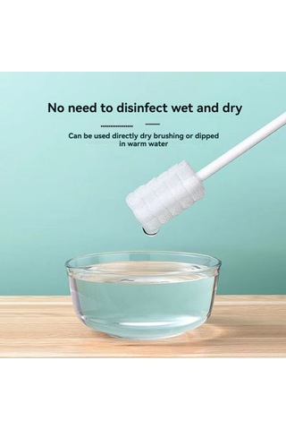 Vkemall 0-3 Yaş Bebek Ağız Temizleyici: Yumuşak Pamuk İpucu, Tükürük Tahtası Ve Süt Lekeleri Temizliği, Tek Kullandım Paketli, Güvenli Pp Sap