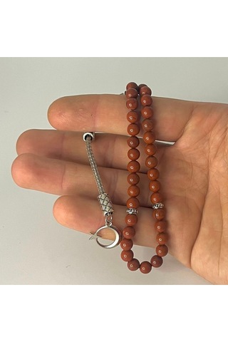 Sertifikalı Kırmızı Jasper 6mm 33lük Doğal Taş Tesbih