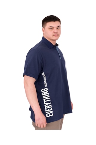 Mode Xl Büyük Beden Erkek T-shirt Polo Yaka Real U25309 İndigo İndigo