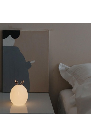 Homyl Güzel Hayvan Gece Lambası Renk Değiştirme Başucu Masa Geyik Çok Renkli