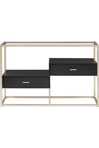 Faye Gold Metal Ahşap&cam Dresuar Ahşap