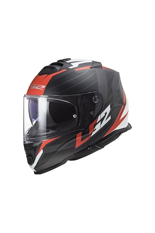 Ls2 Storm 2 Nerve Fullface Motosiklet Kaskı Mat Siyah - Kırmızı