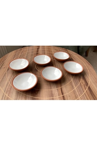Athstore Beyaz Sosluk Reçellik Çerezlik Lokumluk Kase 6 Lı Set Beyaz