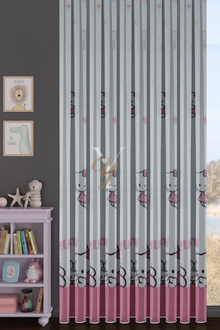 Baskılı Kurşunlu Grek Tül Perde Çocuk H.kitty Çok Renkli
