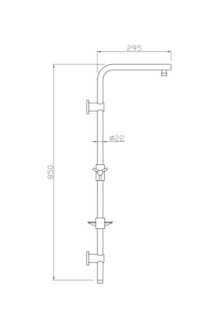 Tema 53240 Rain Quadro Tepe Duş Takımı Seti Krom