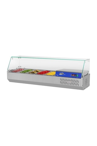 Karacasan 10 Adet 1/3 Gastronorm Küvetli Set Üstü Teşhir Buzdolabı Cs-grn 210