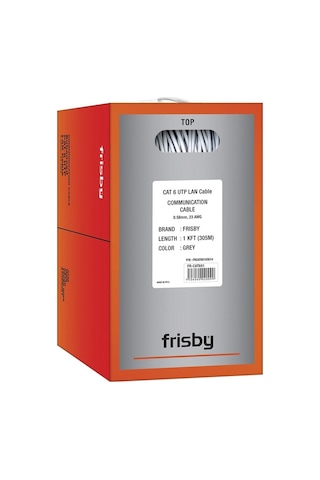 Frisby Fr-Cat601 Cat6 Utp 305M Network Kablo 23 Awg Gri Yeni Seri Frisby Fr-Cat601 Cat6 Utp 305M Network Kablo 23 Awg Gri Yeni Seri