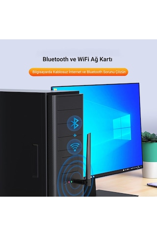 Lexroo Ad087 Bluetooth 5.0 Adaptör - 600mbps Dual Band Wifi Alıcı Verici Access Point