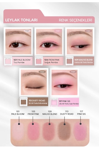 Yumuşak Dokulu, Dökülme Yapmayan Mat Tekli Göz Farı Modern Shadow Matte 118 Little Sis