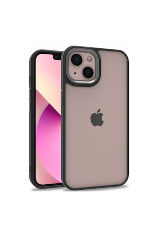 Apple Uyumlu iPhone 13 Renkli Kenarli Parlak Flora Kilif 547924964
