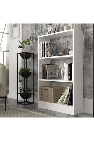 Dekorister Cella 3 Raflı Kitaplık Beyaz