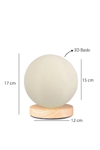 Homing 3d Moon Gece Lambası 241941 Krem