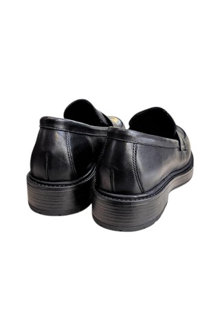 Siyah Hakiki Deri Loafer Siyah
