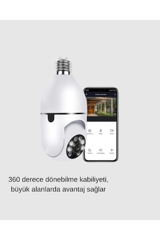 Akıllı Duylu 360 Güvenlik Kamerası Ptz Özellikli, Uzaktan Kontrollü Akıllı Kamera - Lisinya