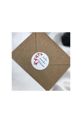 Kuran Okumayı Öğrendim Mat Etiket Elifba Sticker 4 Cm 40 Adet Çok Renkli