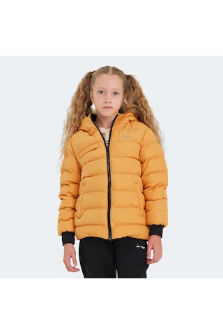 Slazenger CALISTO Çocuk Kapüşonlu Şişme Sarı Mont & Kaban