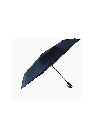 Biggdesign Moods Up Premium Ahşap Saplı Lacivert Otomatik Şemsiye, Rüzgara Dayanıklı, Hızlı Kuruyan Çok Renkli