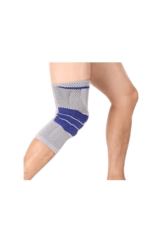 Kosona L Bedenli 2 Adet Silikon Yastık Ve Çift Taraflı Yaylı Desteği, Akıllı Dokuma Ventilasyonlu Spor Dizlikleri - Basketbol, Koşu, Bisiklet İçin