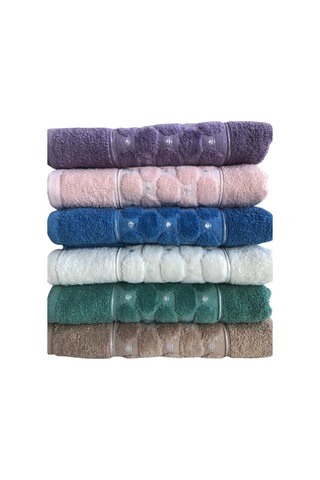 Miosse Pure 50x100 6'lı Paket Lüks Pamuklu El Ve Yüz Havlusu Misafir Havlusu Çok Renkli