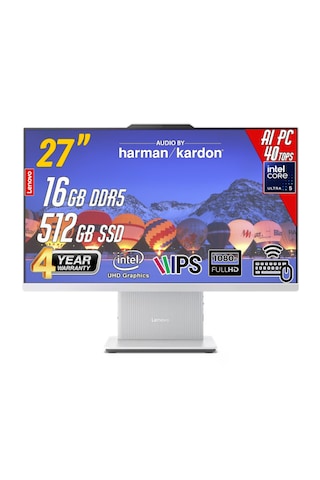 Lenovo IdeaCentre F0JW000YTR Ultra 5 226V 16 GB 512 GB SSD 27" Free Dos AIO Masaüstü Bilgisayar