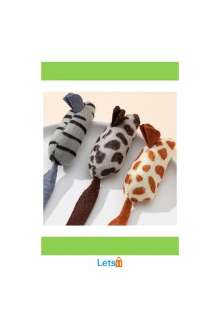 Peluş Fare Kedi Oyuncağı 3 Adet Dayanıklı Kumaş