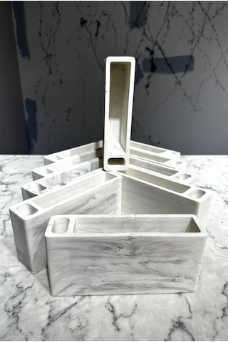 Betonmall Dekoratif Beton Restoran Peçetelik Ve Kürdanlık 10 Adet