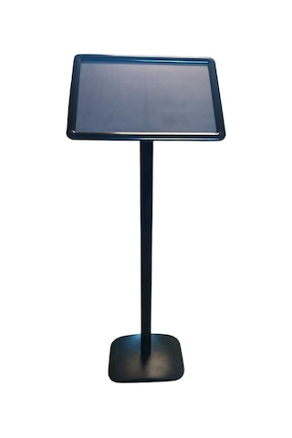 A3 Siyah Renk Ayaklı Alüminyum Yönlendirme Menü Panosu Yönlendirme 30x42x110cm