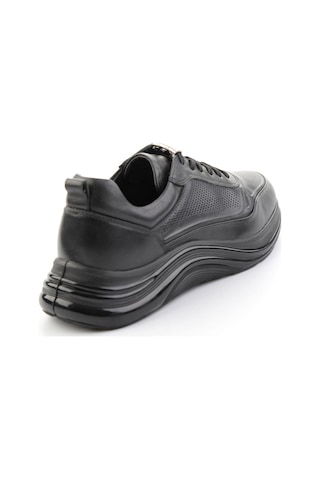 Siyah Hakiki Deri Erkek Sneaker E01018250503 Siyah