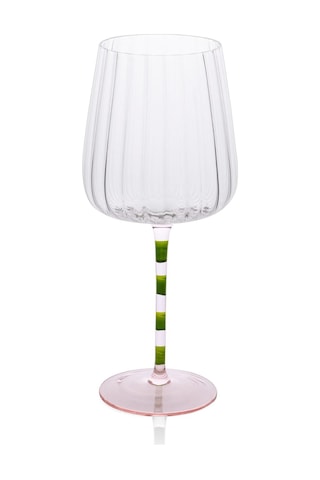 The Mia Şarap Kadehi Pembe Yeşil 600 Ml Çok Renkli