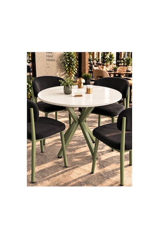Mutfak Cafe Balkon Bahçe Restoran Yemek Masası 70x70 Yeşil Beyaz Yuvarlak Beyaz - Haki Beyaz - Haki Mutfak Cafe Balkon Bahçe Restoran Yemek Masası 70x70 Yeşil Beyaz Yuvarlak Beyaz - Haki Beyaz - Haki
