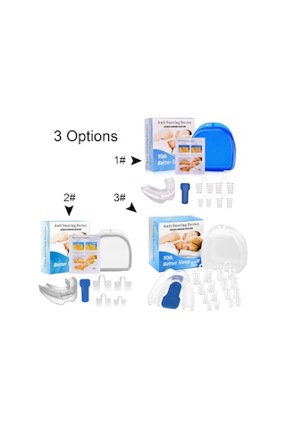 Mufunye Yumuşak Ve Konforlu Ağız Koruyucu, 4 Farklı Boyutta Horlama Önleyici Klips, Taşınabilir Ve Uzun Süre Kullanım İçin İdeal