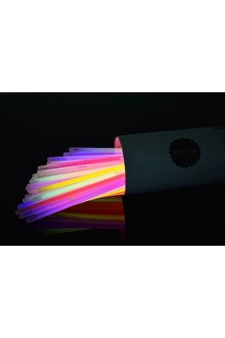 Karanlıkta Parlayan Fosforlu Glow Taç Fosforlu Renkli Taç 6 Adet "