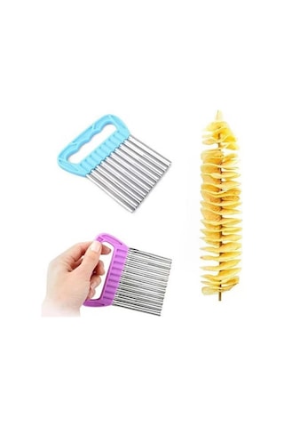 Özel Tutacaklı Şekilli Sebze Ve Meyve Kesme Aleti Cips Doğrayıcı Diğer