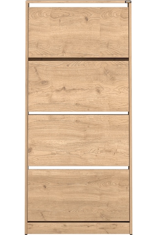 Flat Duo 4 Katlı Geniş Ayakkabılık - Florida Meşe 73x157x26 Cm Meşe