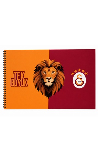 Galatasaray Lisanslı 4'lü Okul Resim Defteri Seti - 24x34 Cm Spiralli 15 Yaprak Defter