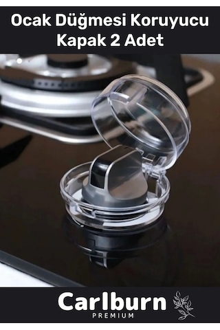 Yüksek Isıya Dayanıklı Çocuk Yangın Yanma Önleyici Ocak Düğmesi Takılabilen Koruyucu Kapak 2 Adet